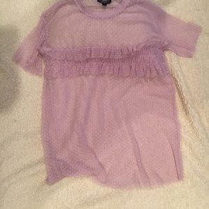 Topshop sheer lavender top